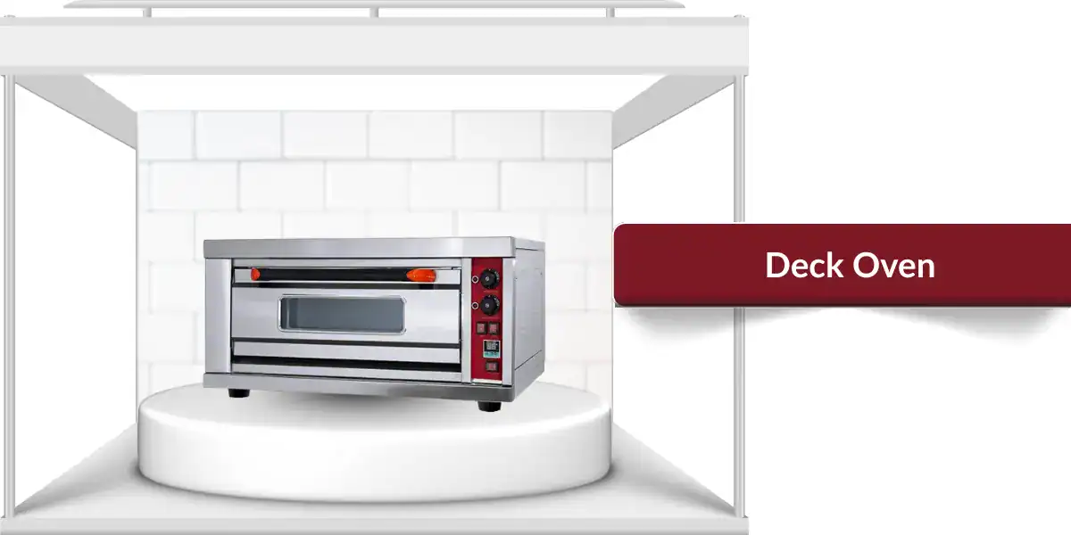 Deck oven for baking bread, pizza, and pastries