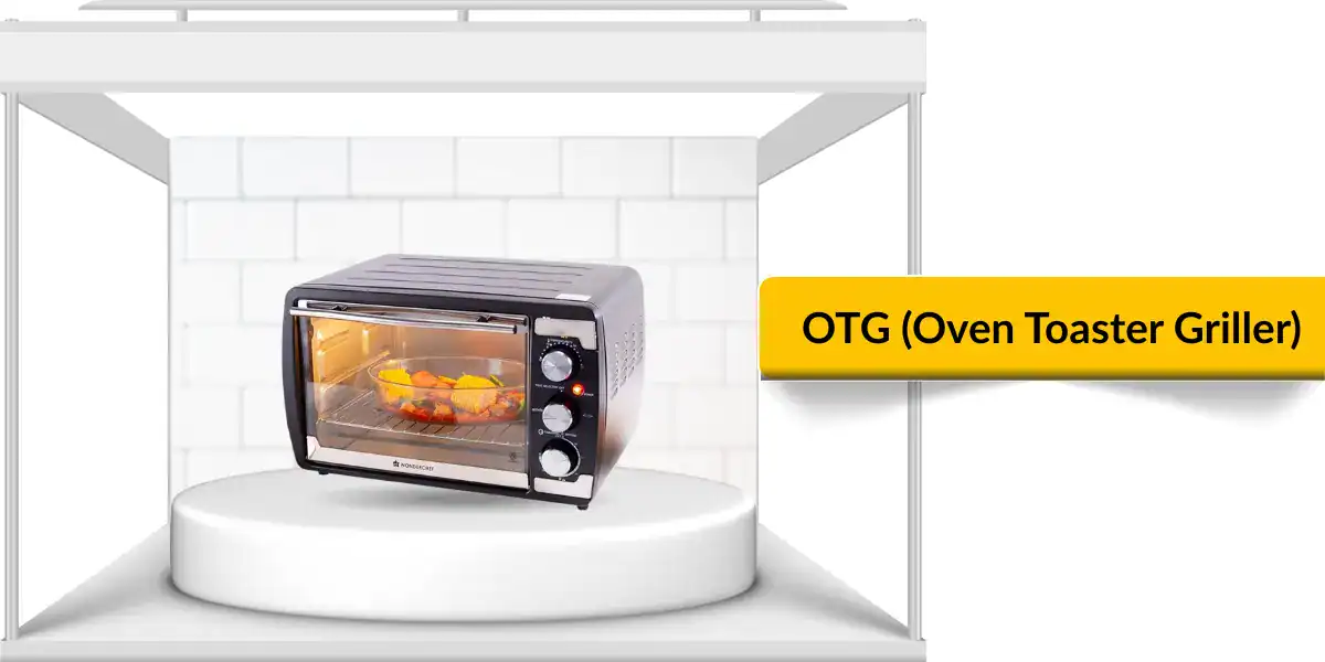 OTG oven for baking, toasting, and grilling food at home