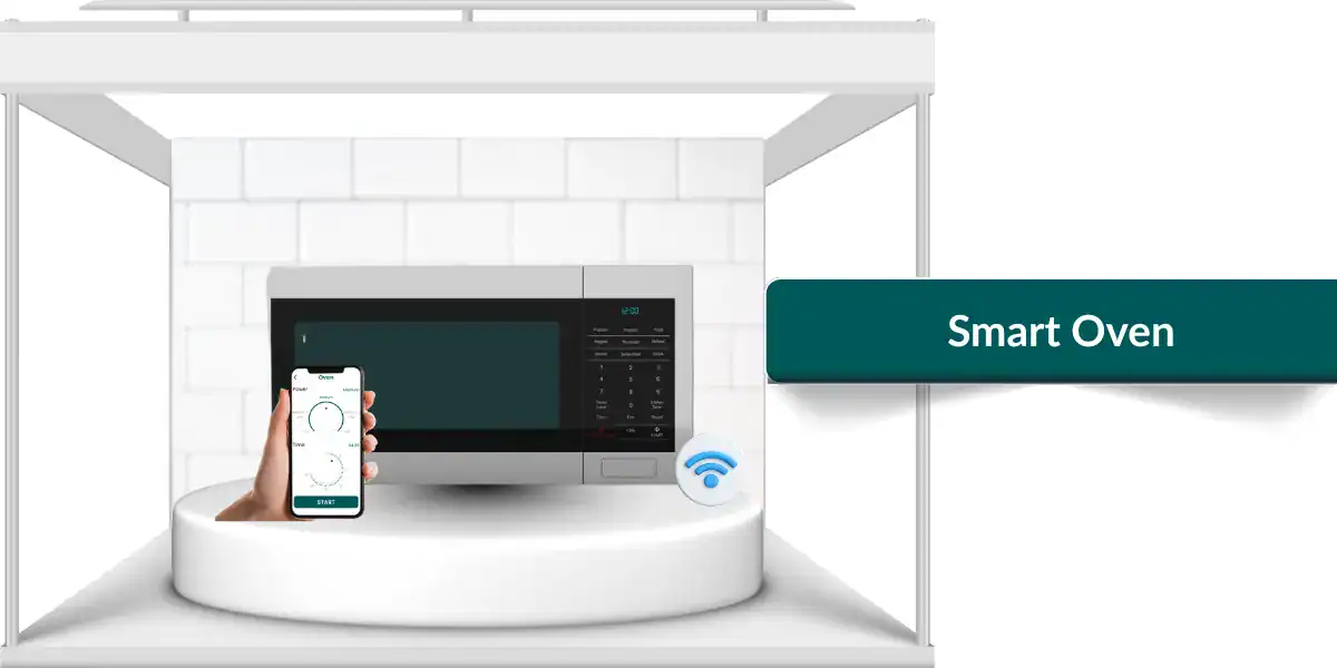 Smart oven with WiFi for baking, roasting, and grilling