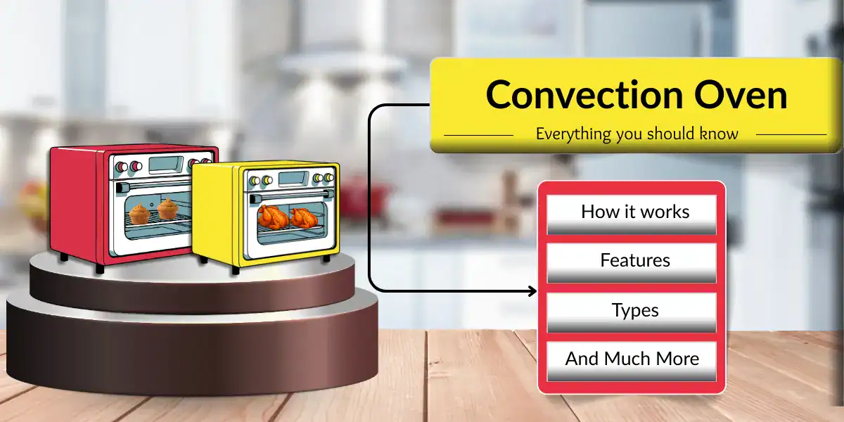 What is convection oven illustration with countertop ovens and baked food