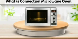 Convection microwave oven on kitchen table