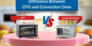 Visual banner illustrating the difference between OTG and convection oven with labeled appliances.
