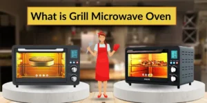 Grill microwave ovens showcasing different models with advanced cooking features.